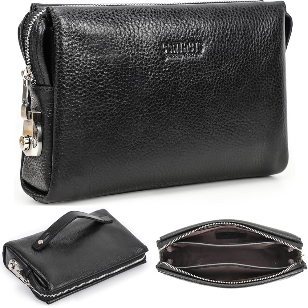 Black Leather Men's Bag